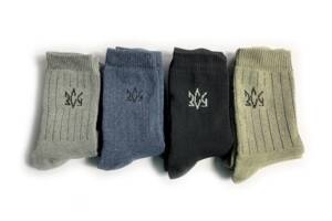 Чоловічі теплі високі зимові шкарпетки 24 пари 41-45 р бавовняні