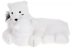 Декоративная игрушка 'Медведица с Медвеженком' 52см, белый
