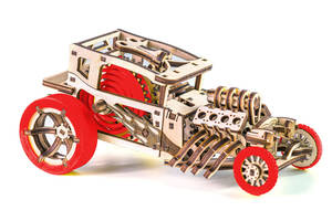 Дерев'яний конструктор 'Hot Rod' Time for Machine T4M380303 (Червоний)