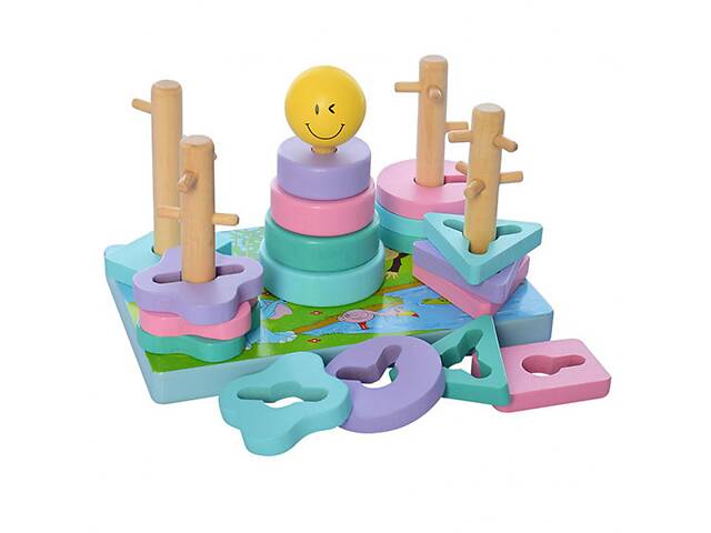 Деревянная игрушка Геометрика Tree Toys MD 2112 с пирамидкой