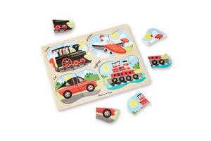 Деревянные пазлы 4 в 1 'Транспорт' Melissa&Doug 4 пазла по 4 элемента MD9865