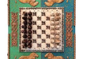 Деревянные шахматы Арбуз 70*70*9 см 191324
