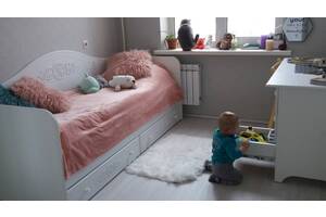 Дитяче ліжко та стіл Мебель UA Ассоль Білий Дуб (46719)