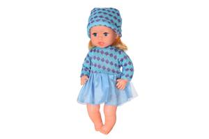Детская кукла Яринка Bambi M 5602 на украинском языке Голубое платье
