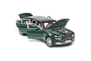 Детская металлическая машинка Bentley Mulsanne АВТОПРОМ 7694 на батарейках Зеленый