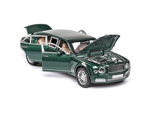 Детская металлическая машинка Bentley Mulsanne АВТОПРОМ 7694 на батарейках Зеленый