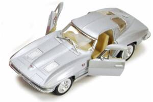 Дитяча колекційна машинка Corvette 'Sting Rey' KT 5358 W інерційна (Silver)