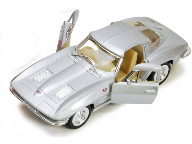 Дитяча колекційна машинка Corvette 'Sting Rey' KT 5358 W інерційна  (Silver)