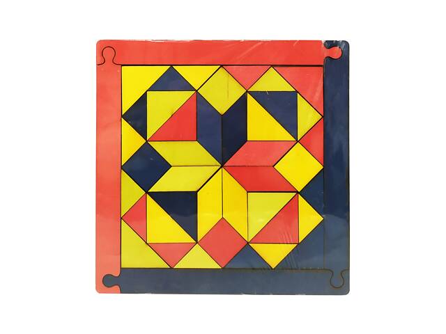 Дитяча мозаїка 'Геометрика'172401 дерев'яна (Червоний-синій)