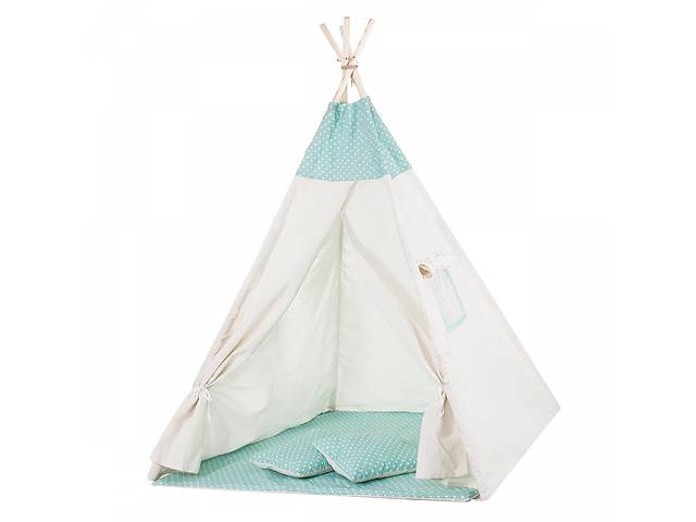 Детская палатка Springos Tipi XXL White/Mint TIP04