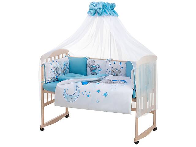 Детская постель Babyroom Bortiki Print-08 blue teddy