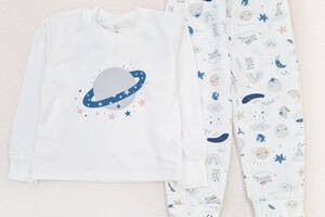 Детская пижама с начесом Dexter`s moon bunny 140 см синий молочный (131745469174)