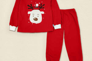 Детская пижама из теплой ткани с начесом Dexter`s rudolf 128 см красный (131535068418)