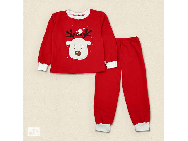 Детская пижама из теплой ткани с начесом Dexter`s rudolf 128 см красный (131535068418)
