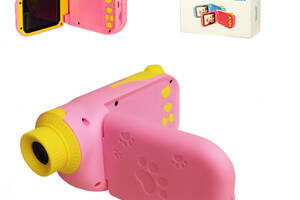 Детская цифровая видео камера Metr+ C138 с картой памяти 11х3.5х5.5 Розовый