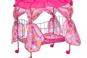 Детская игровая кровать для куклы Melogo 9350/015-2 железная с балдахином