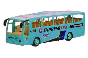 Детская игрушка со звуком и светом Bambi Автобус 1578 Бирюзовый