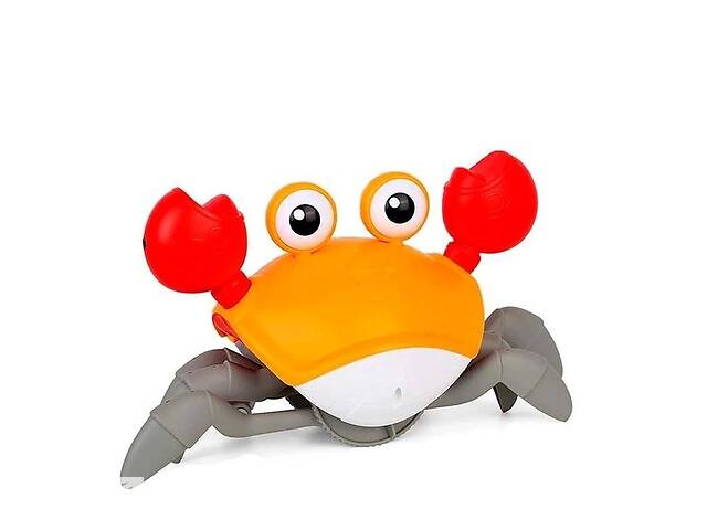 Детская интерактивная игрушка со звуковыми эффектами UKC Танцующий Краб 15*15*15 см Orange