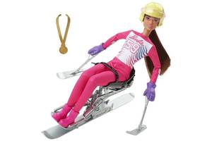 Детская зимняя спортивная кукла barbie paraski alpine + аксессуары Mattel IR218602