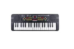 Детское пианино с микрофоном на батарейках Limo Toy 37 клавиш 22 мелодии Black (135230)