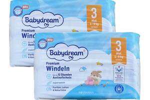 Детские одноразовые подгузники Babydream Premium 3 Midi 5-9 кг 92 шт.