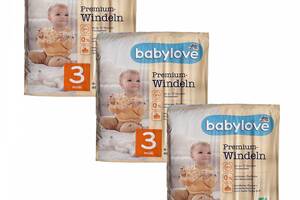 Детские одноразовые подгузники Babylove Premium 3 midi (4-9) кг 138 шт