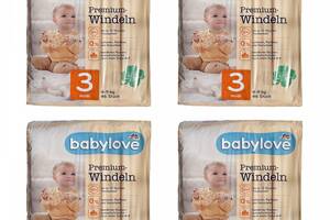 Детские одноразовые подгузники Babylove Premium 3 midi (4-9) кг 184 шт