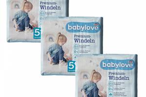 Детские одноразовые подгузники Babylove Premium 5+ juniorplus (11-18) кг 102 шт