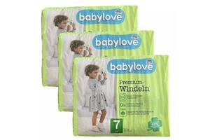 Детские одноразовые подгузники Babylove Premium 7 xxl 16+ кг 90 шт