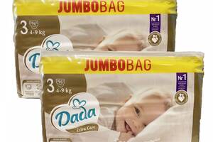 Детские одноразовые подгузники Dada Extra Care Jumbo Bag 3 MIDI (4-9 кг) 192 шт