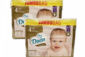 Детские одноразовые подгузники Dada Extra Care Jumbo Bag Размер 4 Maxi (7-16 кг) 164 шт