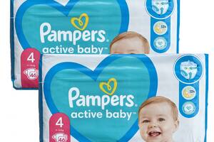 Детские одноразовые подгузники Pampers Active Baby 4 MAXI 9-14 кг 92 шт