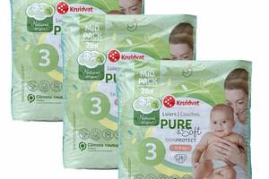 Детские подгузники Kruidvat Pure & Soft 3 (4-9 кг) 84 шт