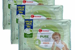 Детские подгузники Kruidvat Pure & Soft 4 (8-14 кг) 114 шт