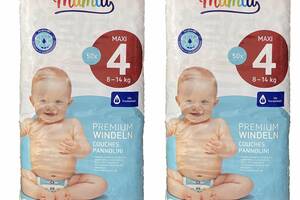 Детские подгузники Mamia Premium 4 Maxi (8-14 кг) 100 шт