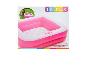 Дитячий басейн Intex 85х85х23 см (Рожевий)