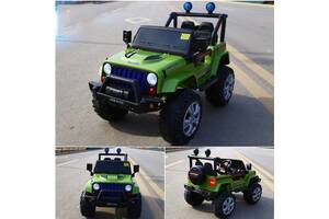 Детский электромобиль джип Jeep T-7843 Зеленый
