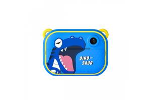 Детский фотоаппарат Camera с печатью Динозавр для фото и видео Full HD синий (UR190BL)