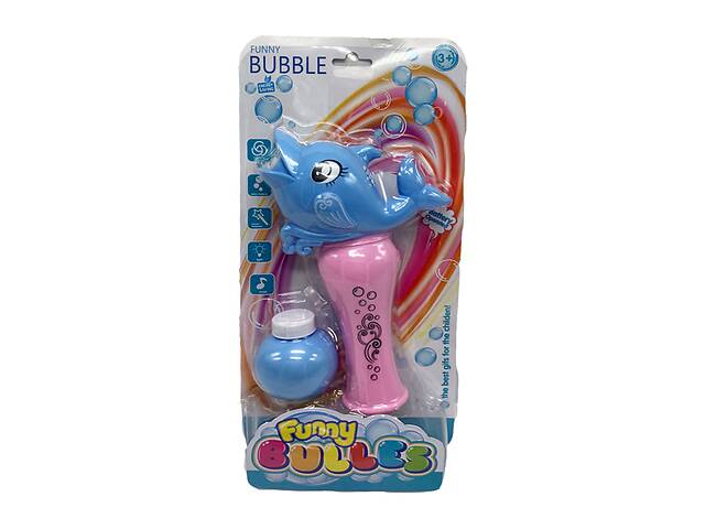 Детский генератор мыльных пузырей 'Дельфин' Bambi 001-7 звук свет Синий
