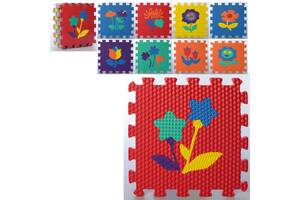 Дитячий килимок мозаїка Квіти MR 0359 з 9 елементів