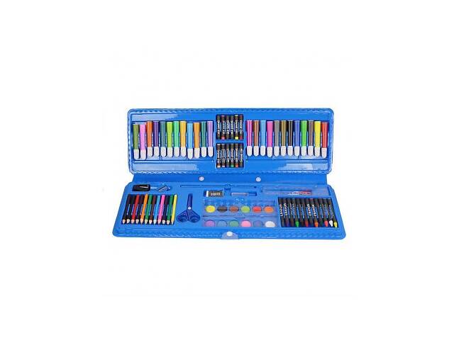 Детский набор для рисования XPRO PAINTBOX 86 предметов с фломастерами, цветными карандашами, мелками и акварельными к...