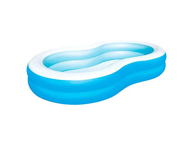 Дитячий надувний басейн Блакитна лагуна BW 54117, 262-157-46 см