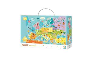 Дитячий пазл 'Карта Європи' англійська версія DoDo 300124, 100 деталей