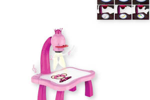 Детский проектор для рисования со столиком PROJECTOR PAINTING TV 10017 8 слайдов розовый (TV-10017_373)