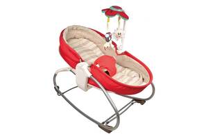 Детский шезлонг-люлька Bebe Stars 68149 3 Красный