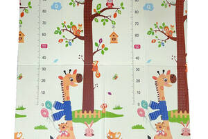 Детский складной коврик Cutystar Neck Giraffe/Forest Animals 180*160 см двухсторонний для ползания малышей
