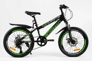 Детский спортивный велосипед Corso CRANK LTWOO-A2 20' 7 скоростей Black (137751)