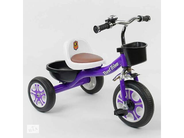 Детский трехколесный велосипед Best Trike EVA колеса фиолетовый LM-1355