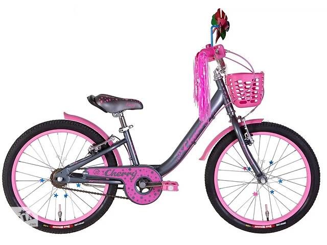 Детский Велосипед 16' Formula CHERRY 2022 Размер 8.5' темно-серый с розовым