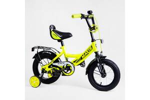 Детский велосипед CORSO Maxis 12 с багажником Yellow (113863)